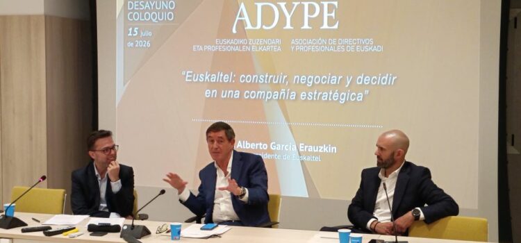 Alberto García Erauzkin comparte con ADYPE su experiencia directiva al frente de Euskaltel Alberto García Erauzkin comparte con ADYPE su experiencia directiva al frente de Euskaltel